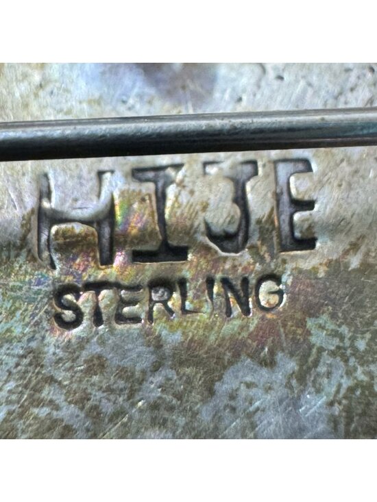 Vintage Handmade Indian Sterling Large Hummingbird Brooch Pendant HIJE Navajo 3" - Picture 3 of 5